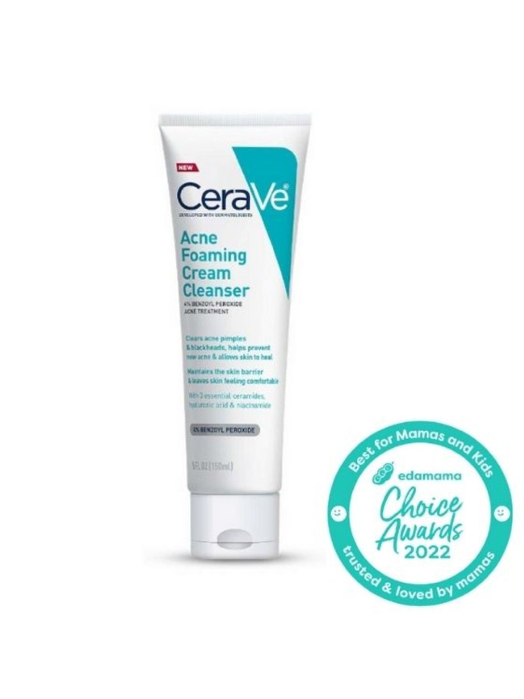 CeraVe Acne Foaming Cream Cleanser (150mL) (No Color- Image 1)