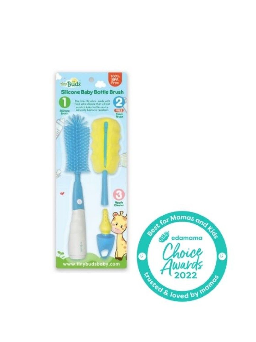 Tiny Buds Baby Silicone Bottle Brush GREEN