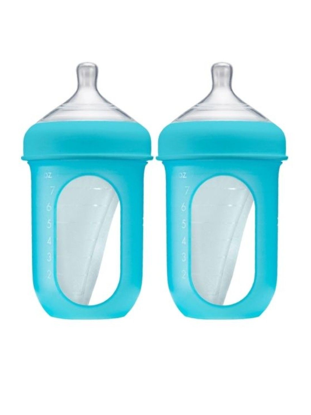 BOON NURSH Silicone Pouch Bottle 8oz Twin Pack (Blue) (No Color- Image 1)