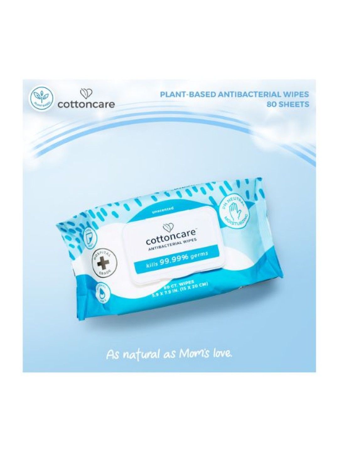 Cotton Central™ Cottoncare™ Antibacterial Biodegradable Wipes (1920 pcs) (No Color- Image 2)