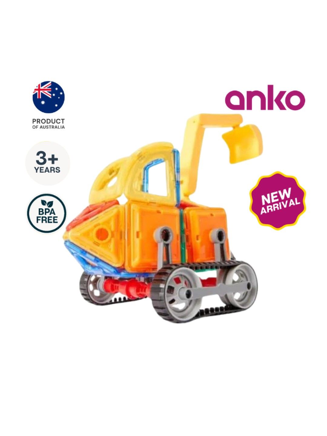 Anko 100 Piece Magnetic Mega Construction Set (No Color- Image 1)