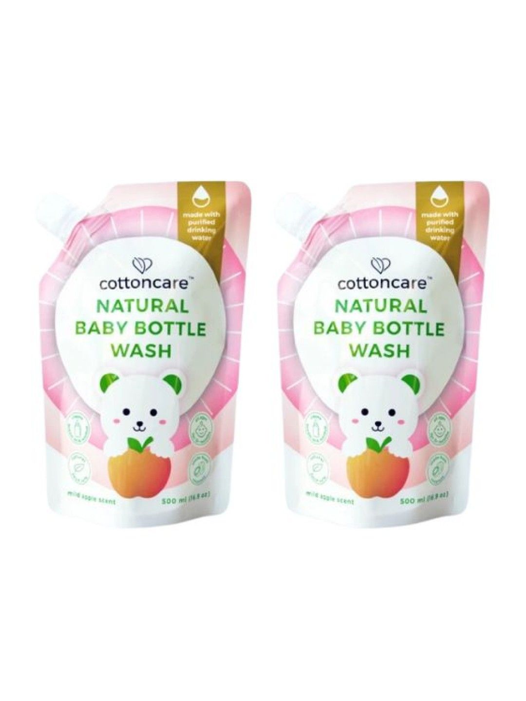 Cotton Central™ Cottoncare™ Natural Baby Bottle Wash Mild Apple scent (1000ml)