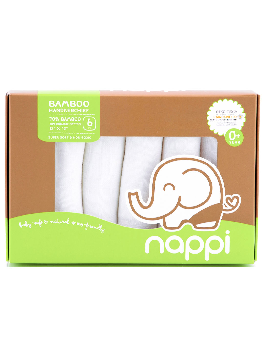 Nappi Baby Baby Hanky (Pack of 6)