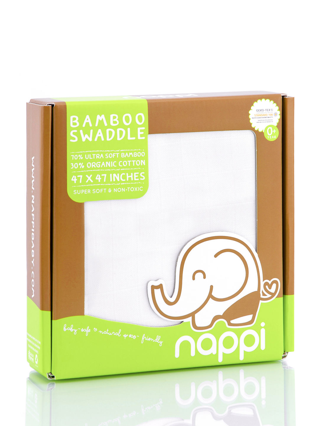 Nappi Baby Baby Swaddle (White- Image 2)