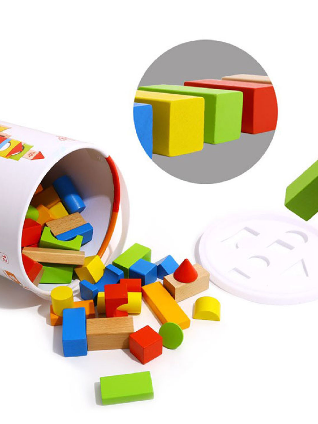 Tooky Toy Building Blocks (100 Pieces) (No Color- Image 3)