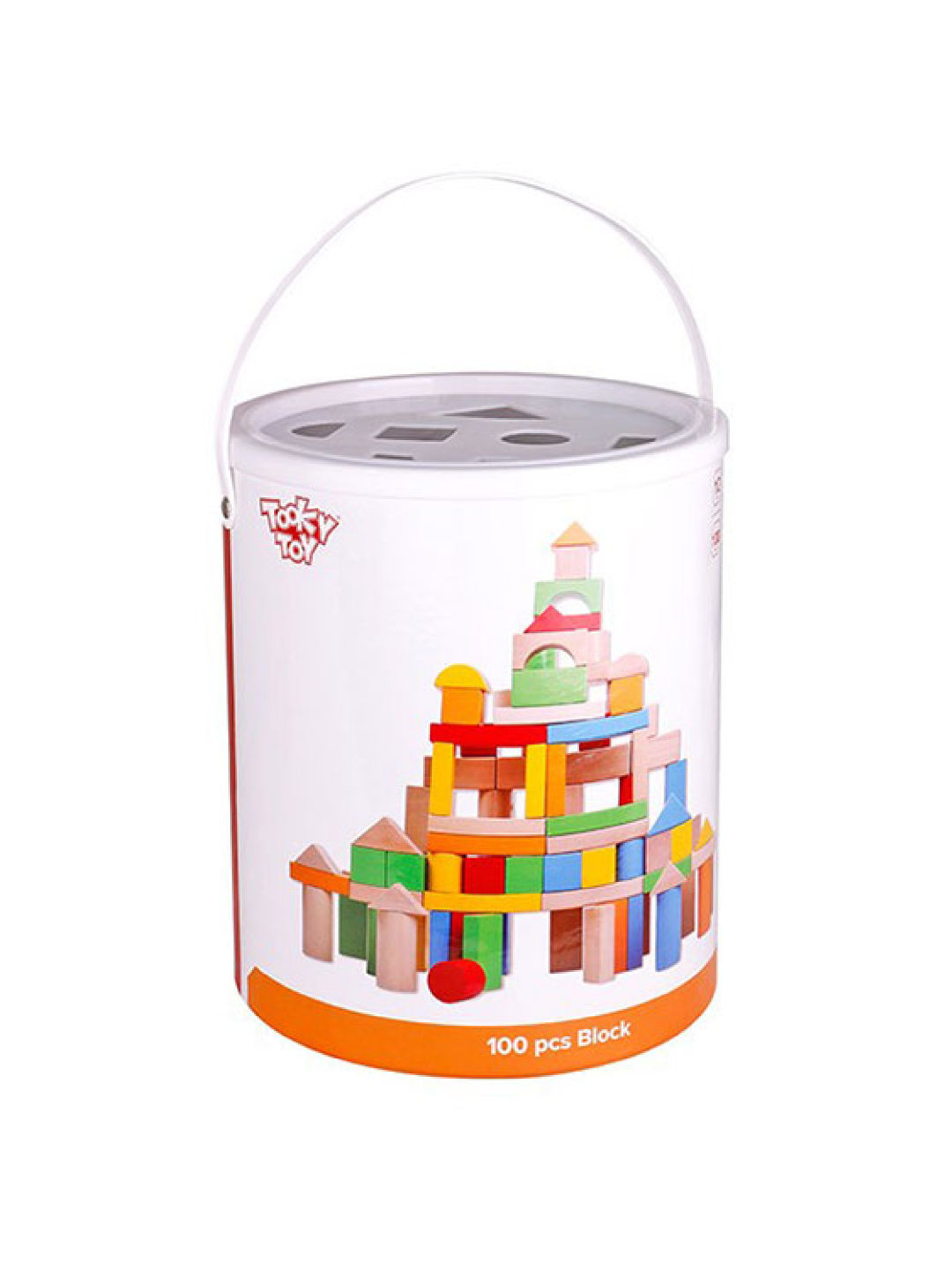 Tooky Toy Building Blocks (100 Pieces) (No Color- Image 2)