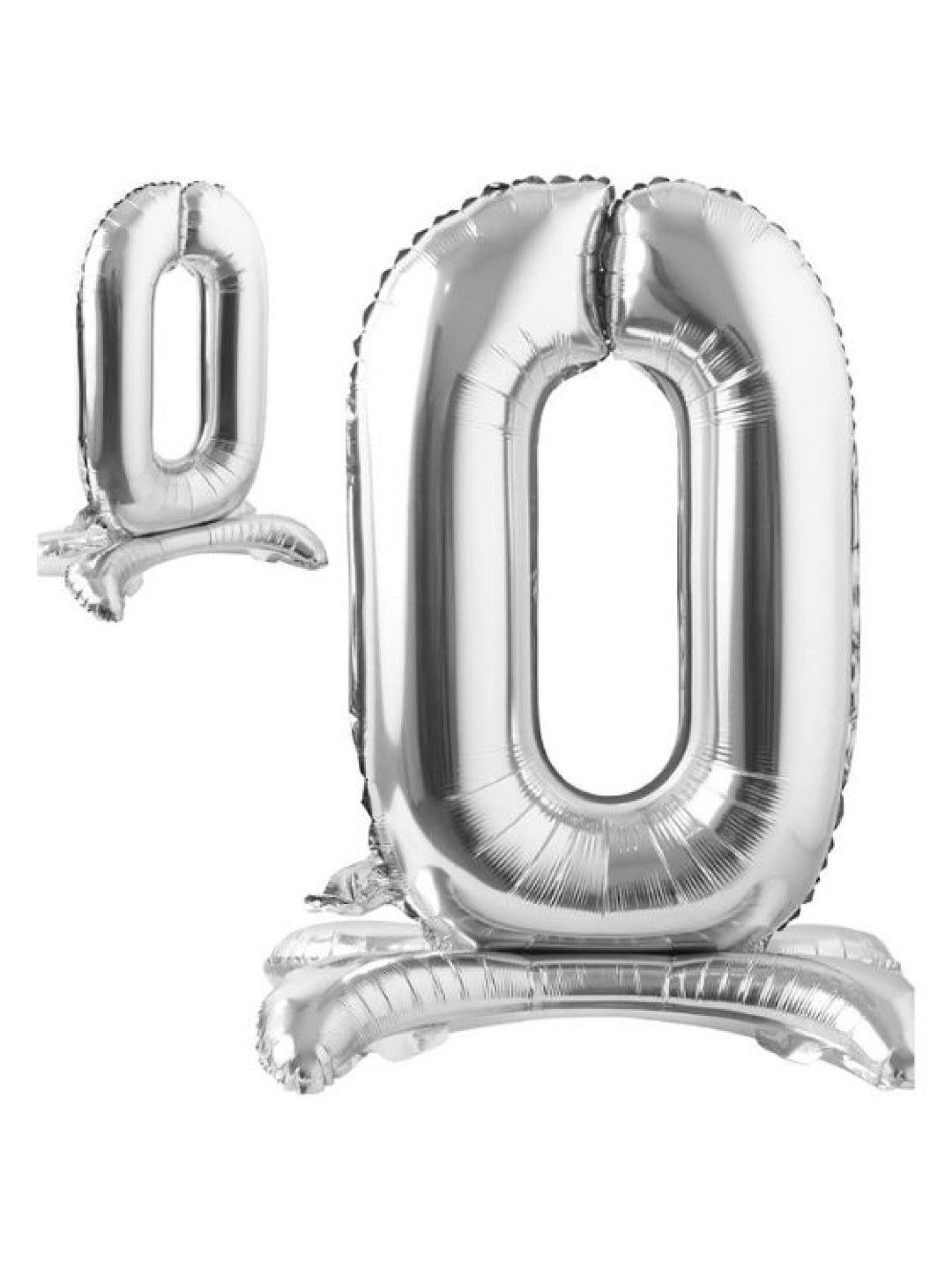 Party-Doh Standing Silver Foil Number Balloon (32in)