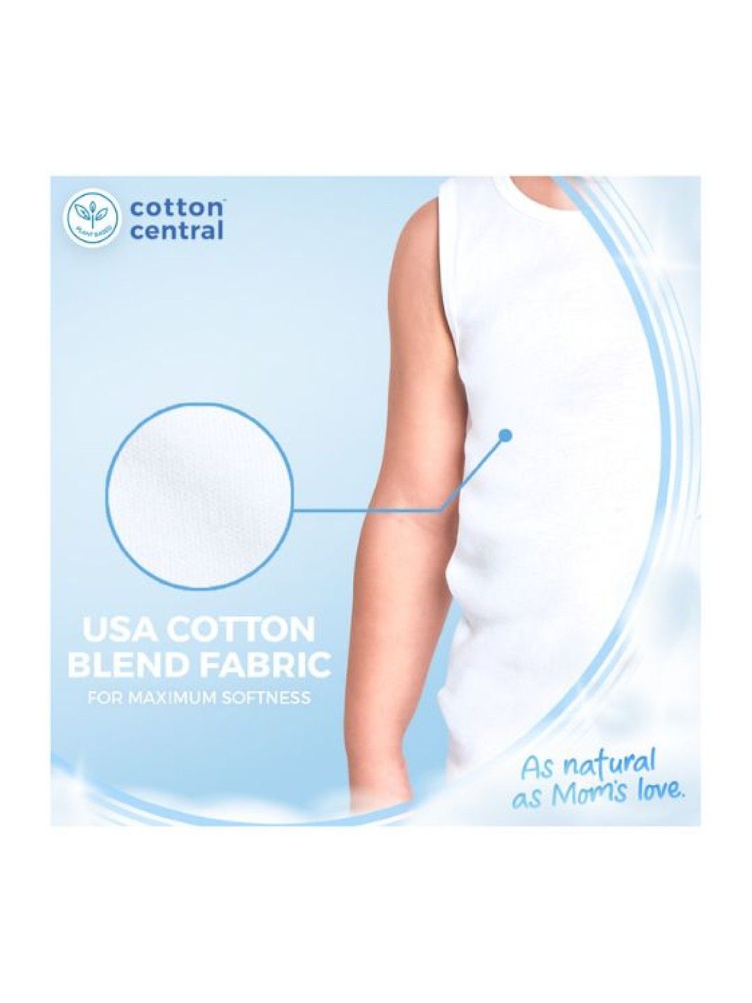 Cotton Central™ Basic Sando (White- Image 3)