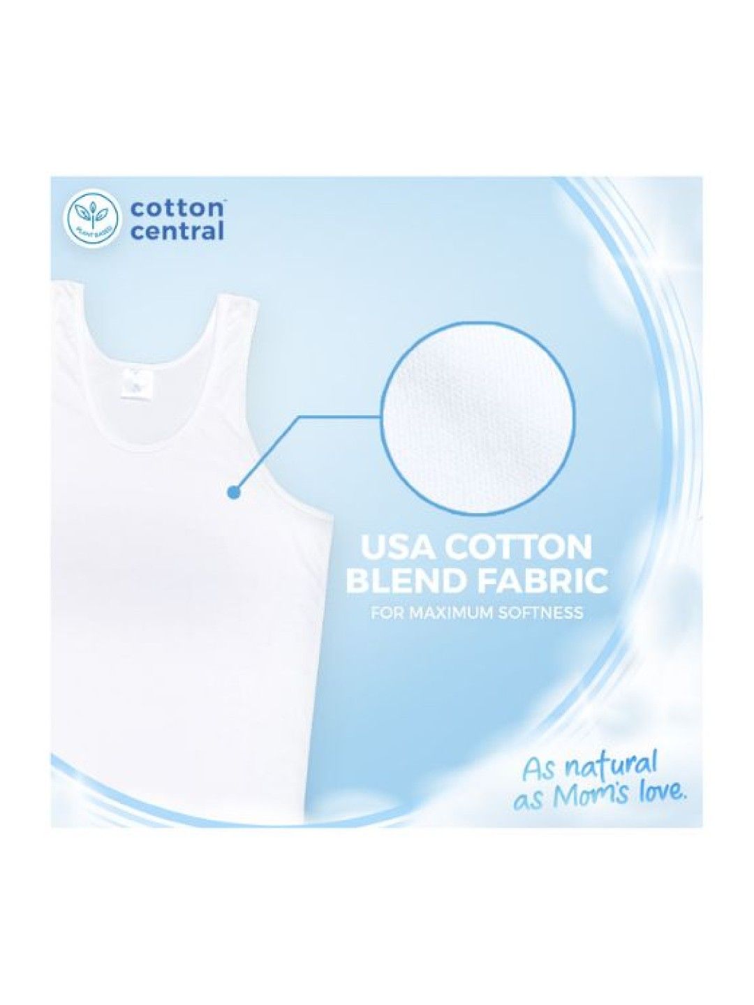 Cotton Central™ Basic Sando (White- Image 3)