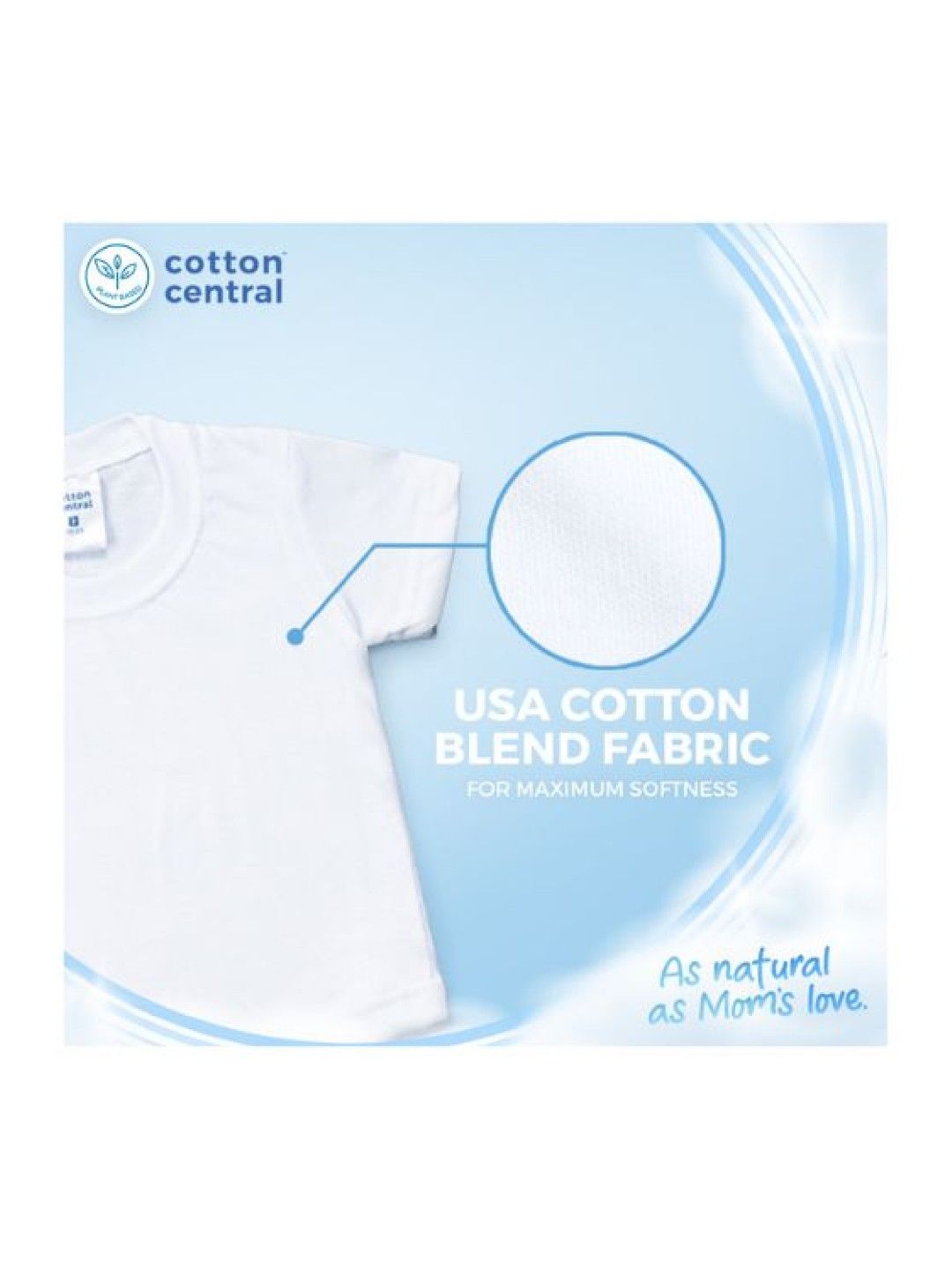 Cotton Central™ Basic T-Shirt (White- Image 3)