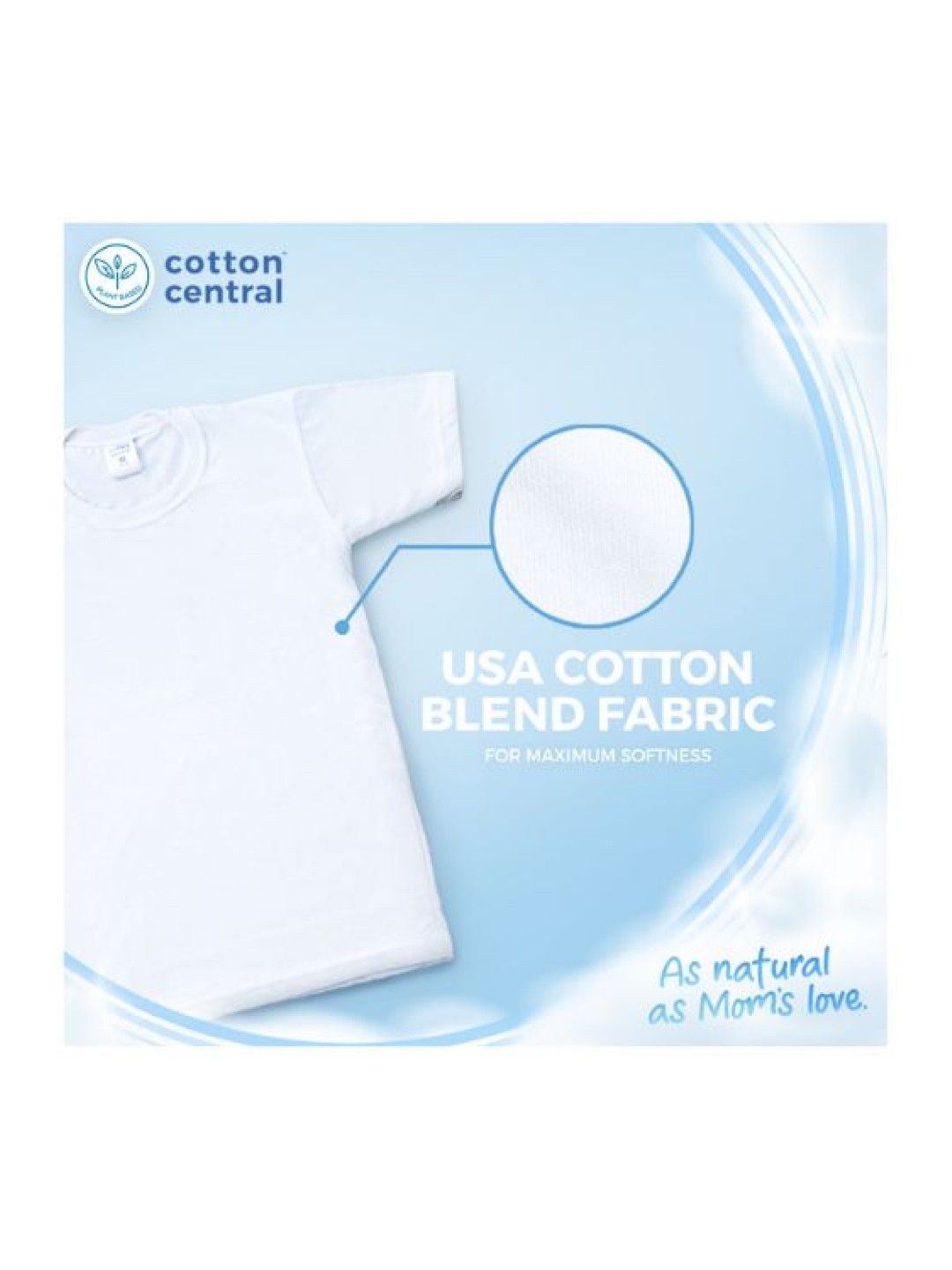 Cotton Central™ Basic T-Shirt (White- Image 3)