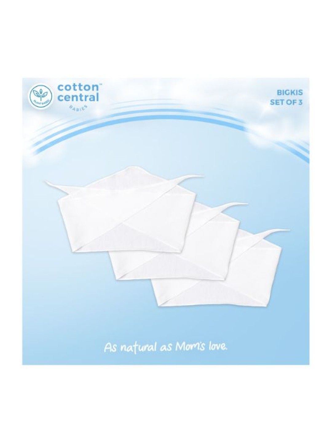 Cotton Central™ Binder Bigkis 100% USA Cotton (3pcs) (Snow White- Image 2)