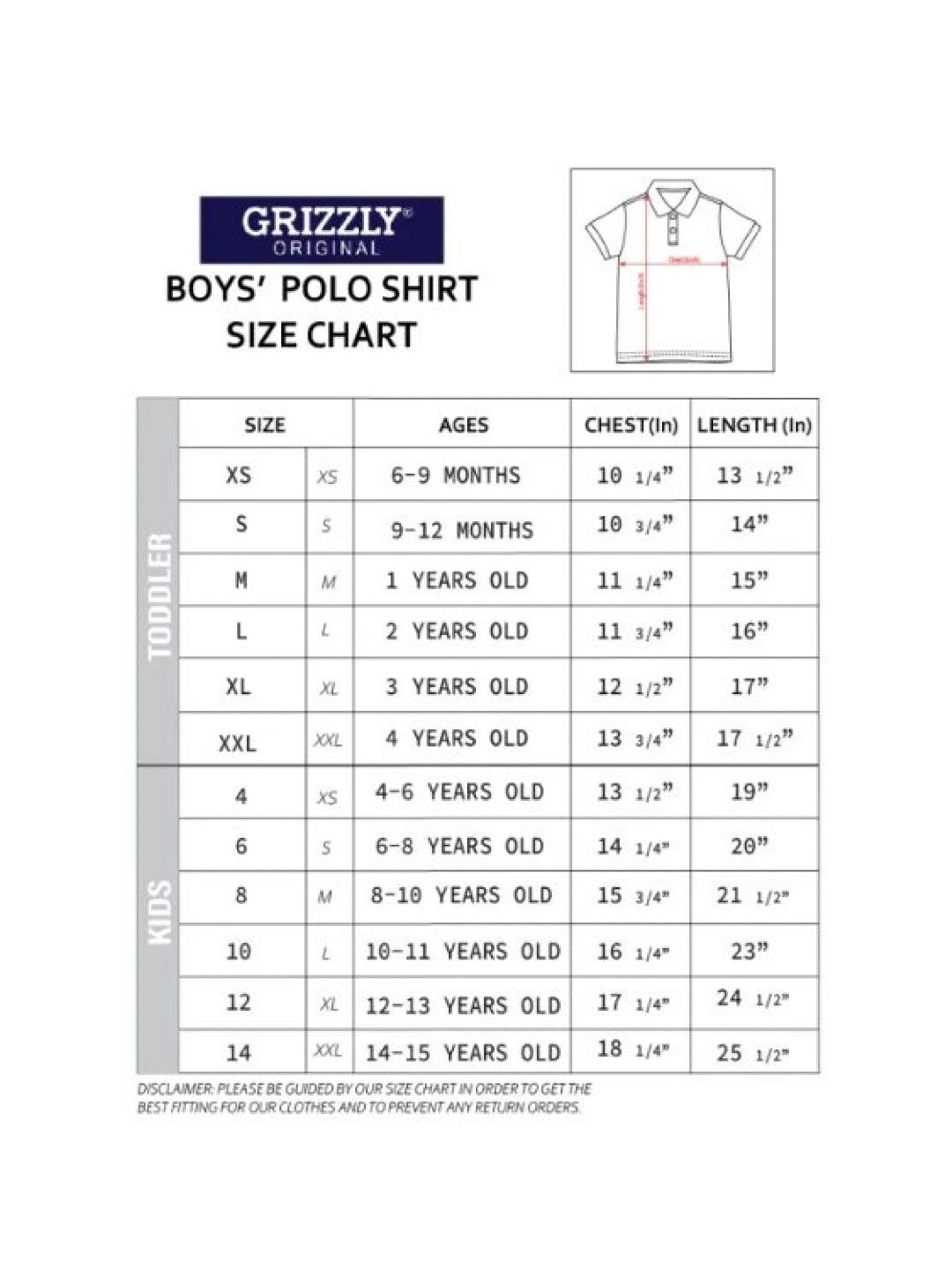 Grizzly Boys Short Sleeve Polo Shirt Cut & Sew (Yellow- Image 4)