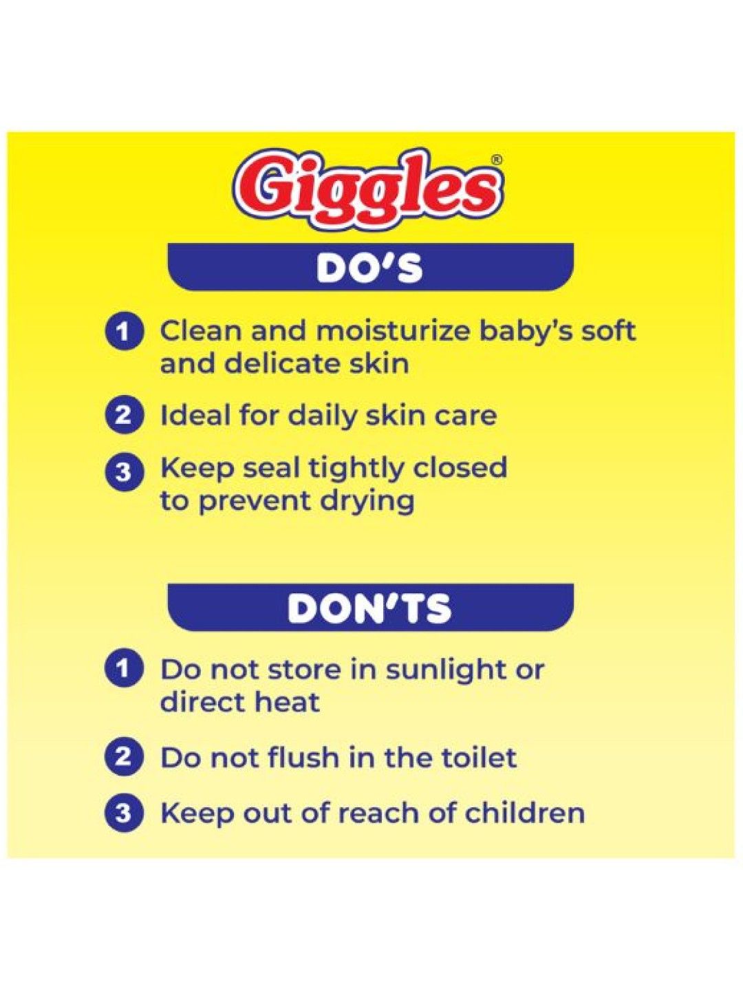Giggles Wet Wipes Unscented 96s (No Color- Image 4)
