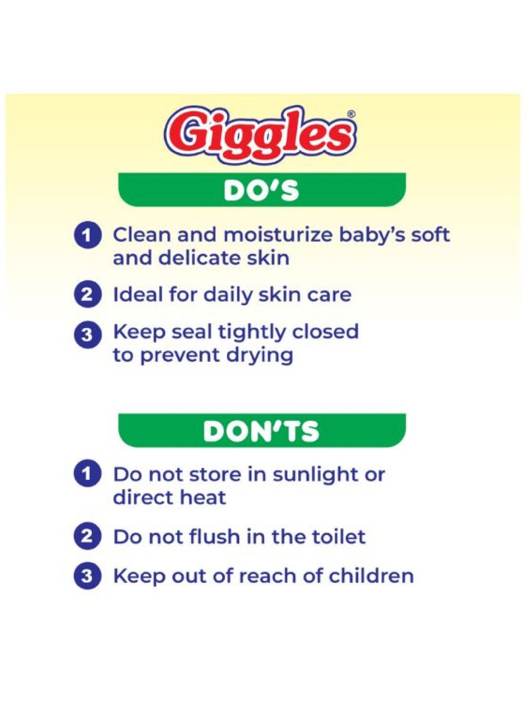 Giggles Wet Wipes Powder Scent 96s (No Color- Image 4)