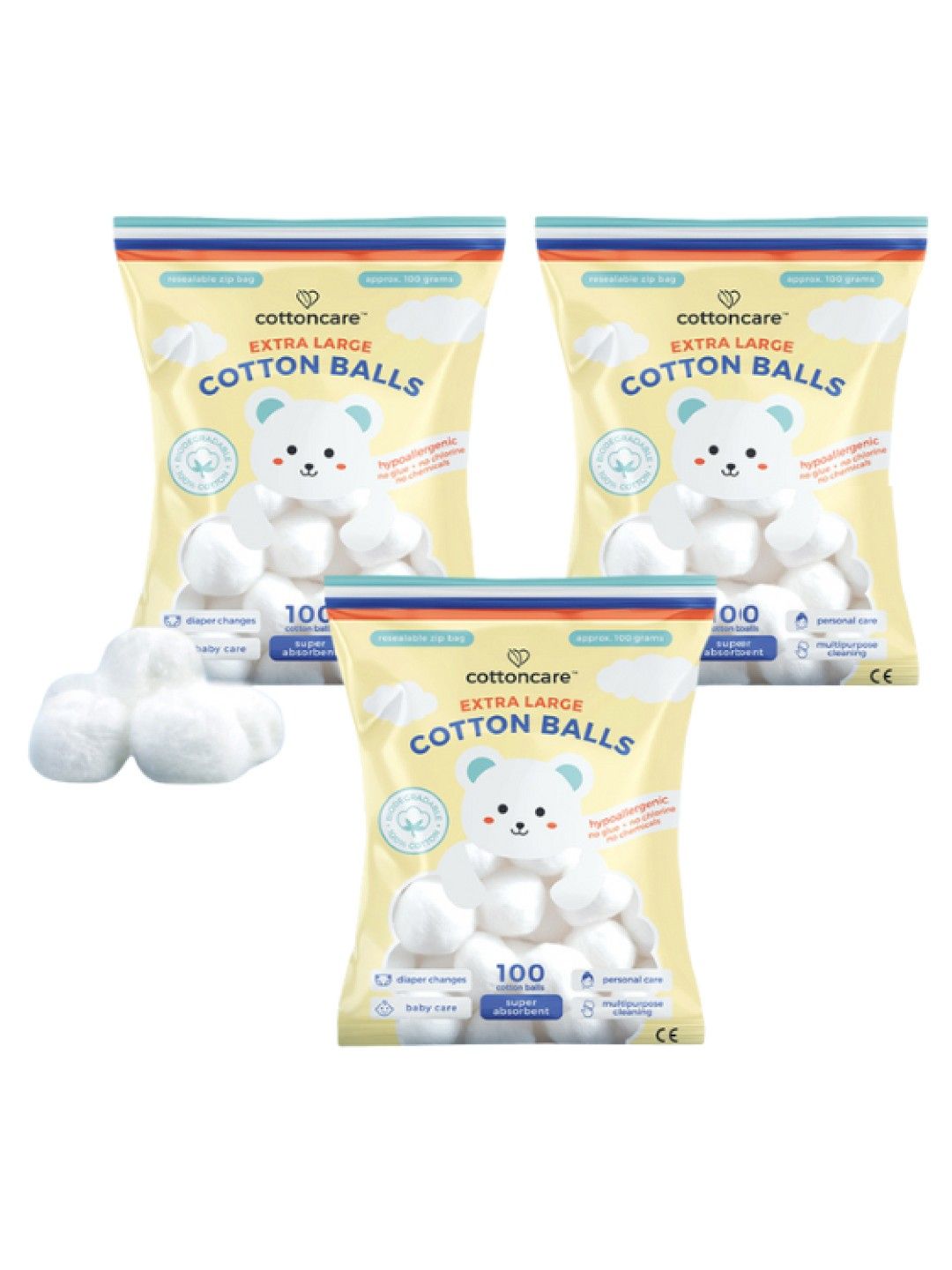 Cotton Central™ Cottoncare™ Premium Extra Large Cotton Balls (300pcs/300g)