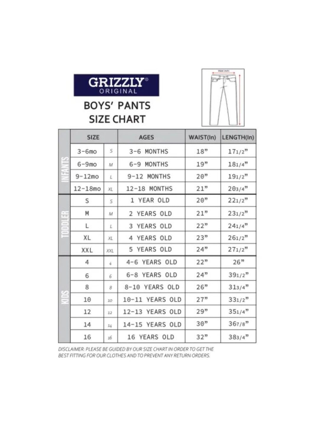 Grizzly Toddler Boys Twill Round Waist Band Pants (Khaki- Image 4)