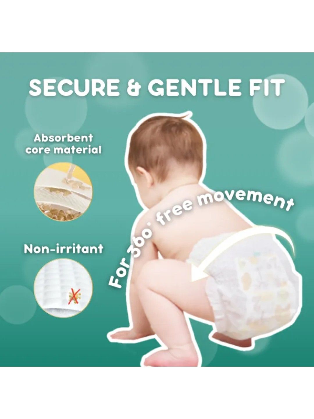 Unijoy Oxygen Care Tape Diaper Newborn - Jumbo (No Color- Image 3)