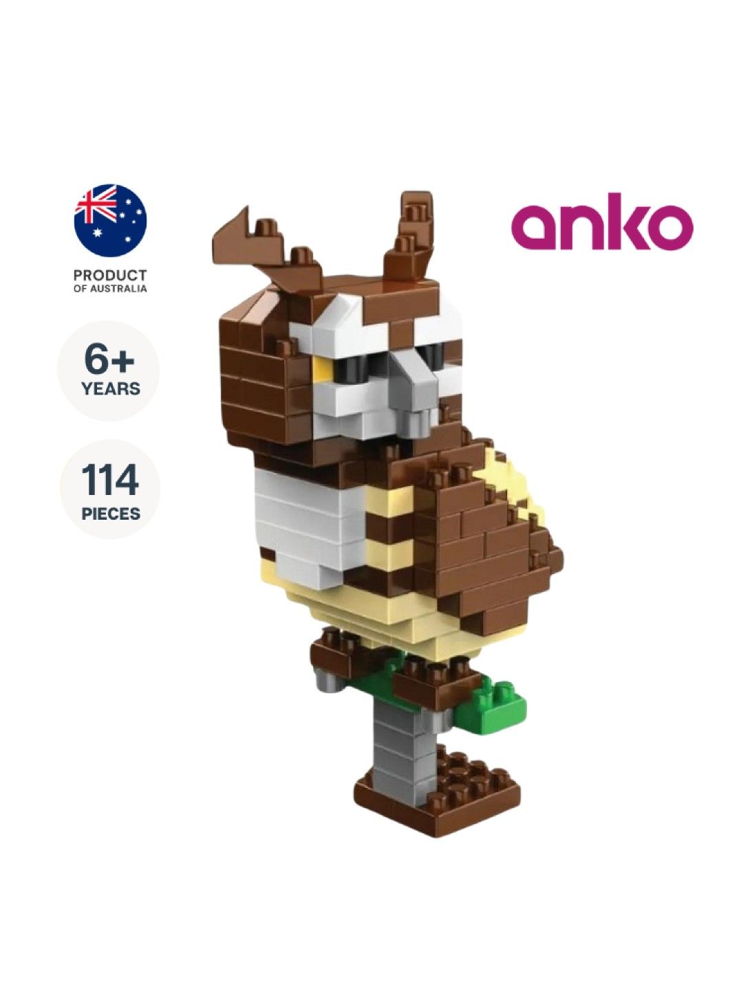 Anko 114-Piece Mini Blocks (Owls- Image 1)