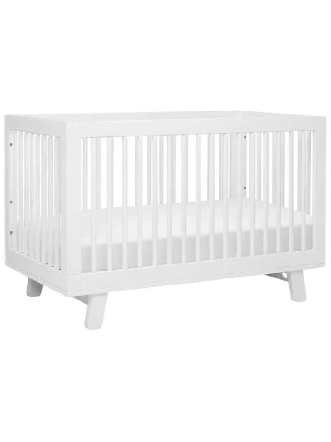 Babyletto Hudson 3-in-1 Convertible Crib with Toddler Bed Conversion Kit (White- Image 1)