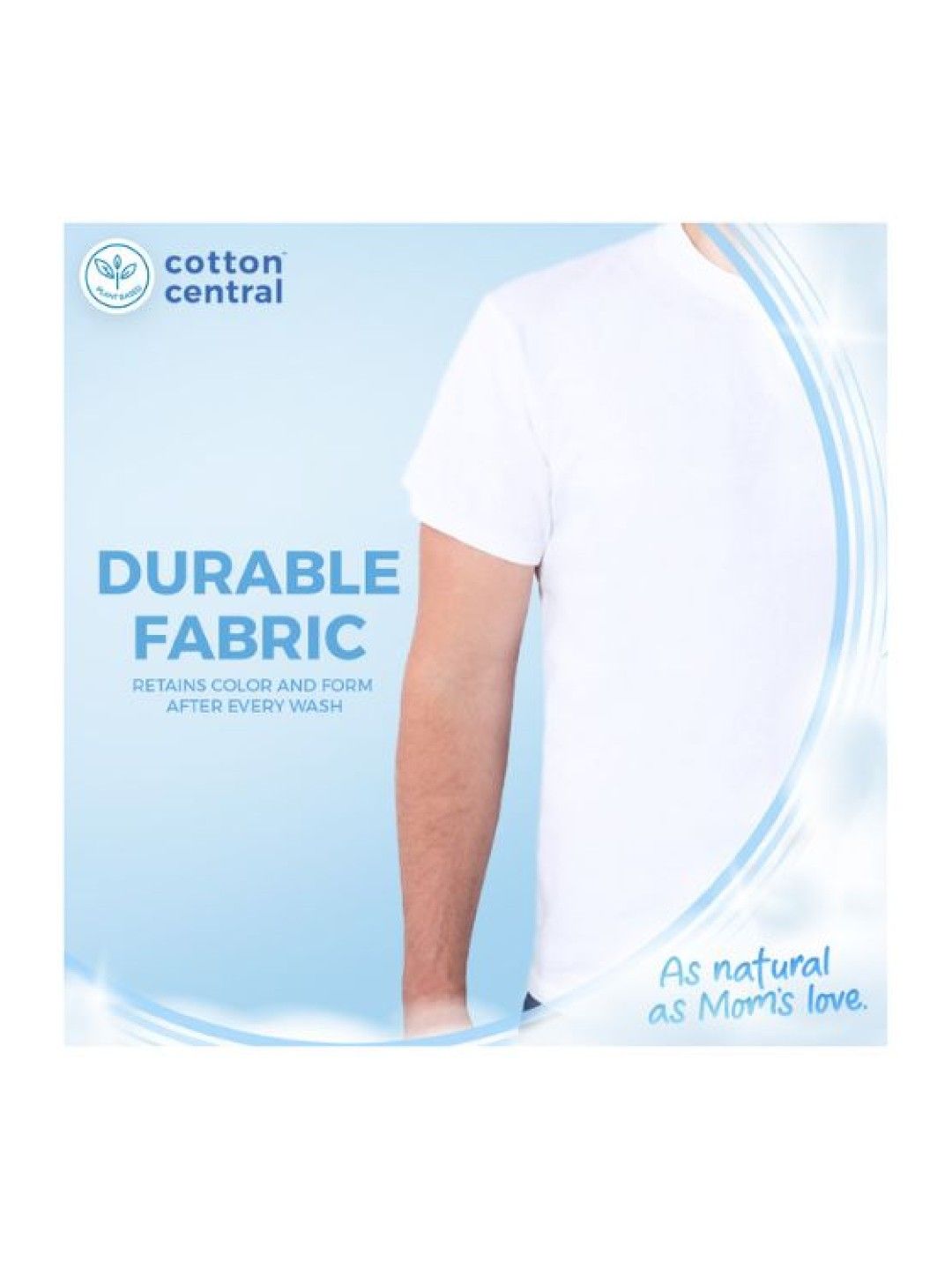 Cotton Central™ Basic T-Shirt (White- Image 4)