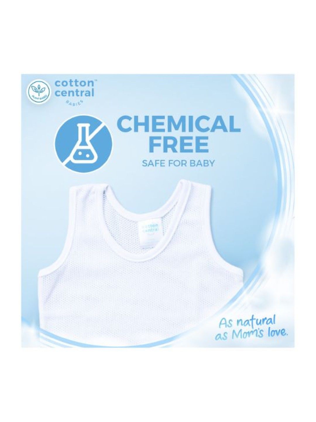 Cotton Central™ Aircool Infant Sando (3pcs) (White- Image 3)