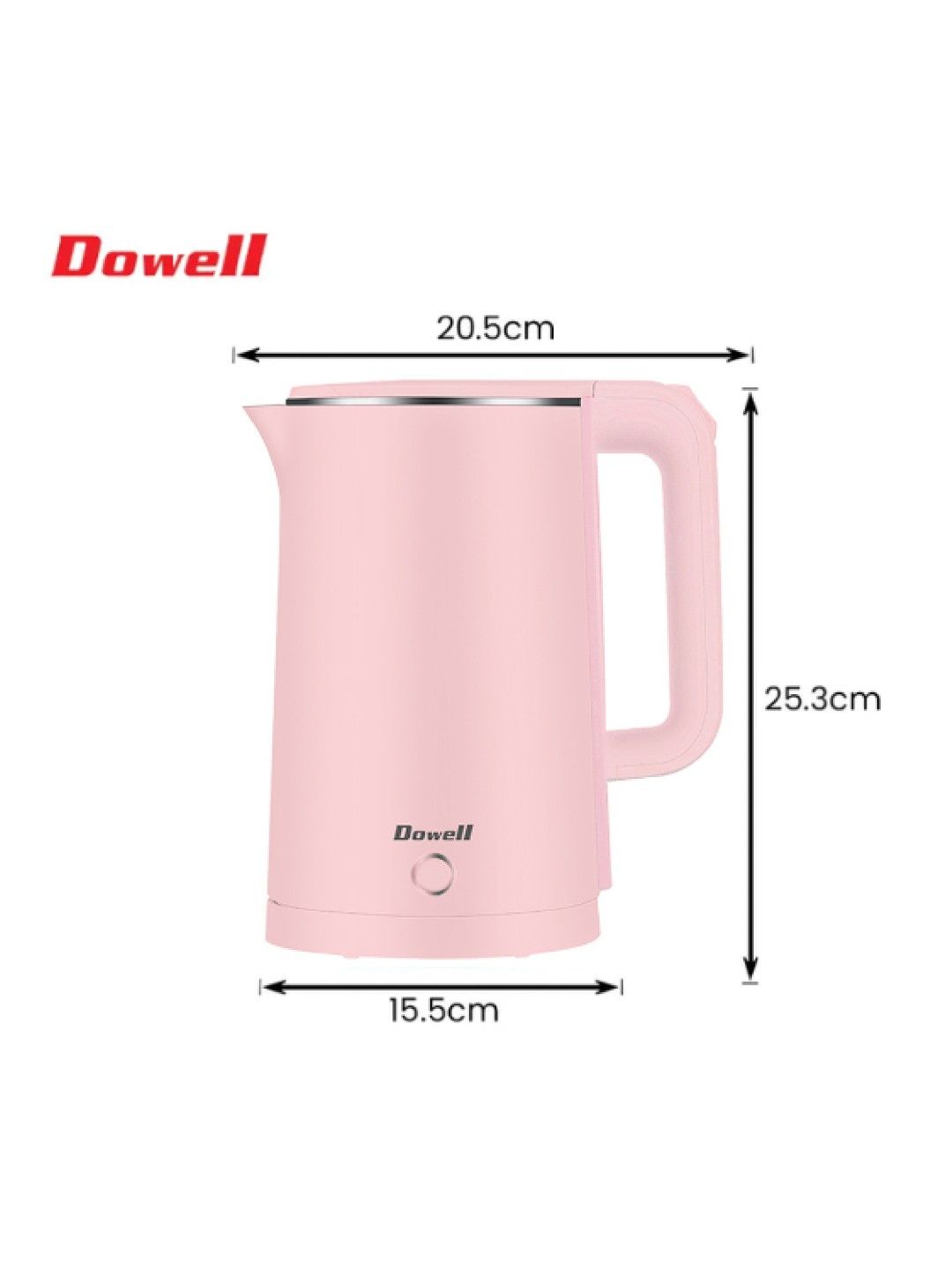 Dowell Electric Kettle Pastel Color with Double Heat Protection EK-817 (Light Pink- Image 3)