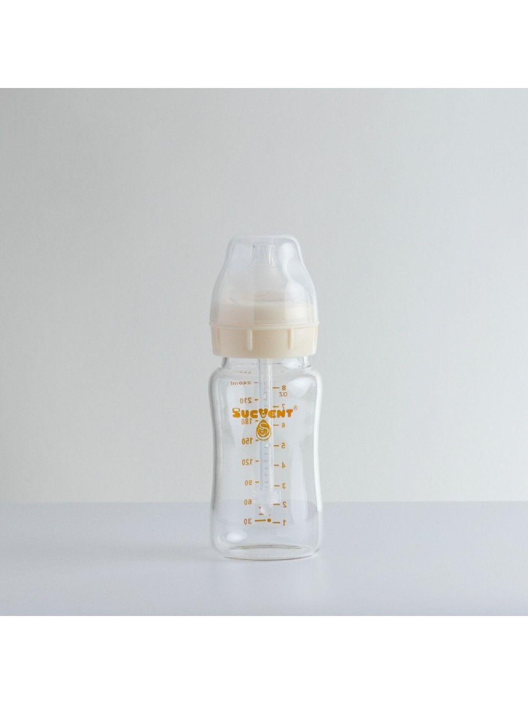 Sucvent Glass Anti-Colic & Anti-Choking Bottle 8oz (240ml) (No Color- Image 2)