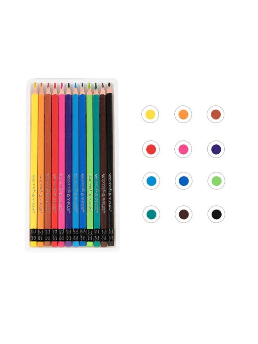 Y-PLUS+ WE-TRI Erasable Color Pencils (12 Colors) (No Color- Image 2)