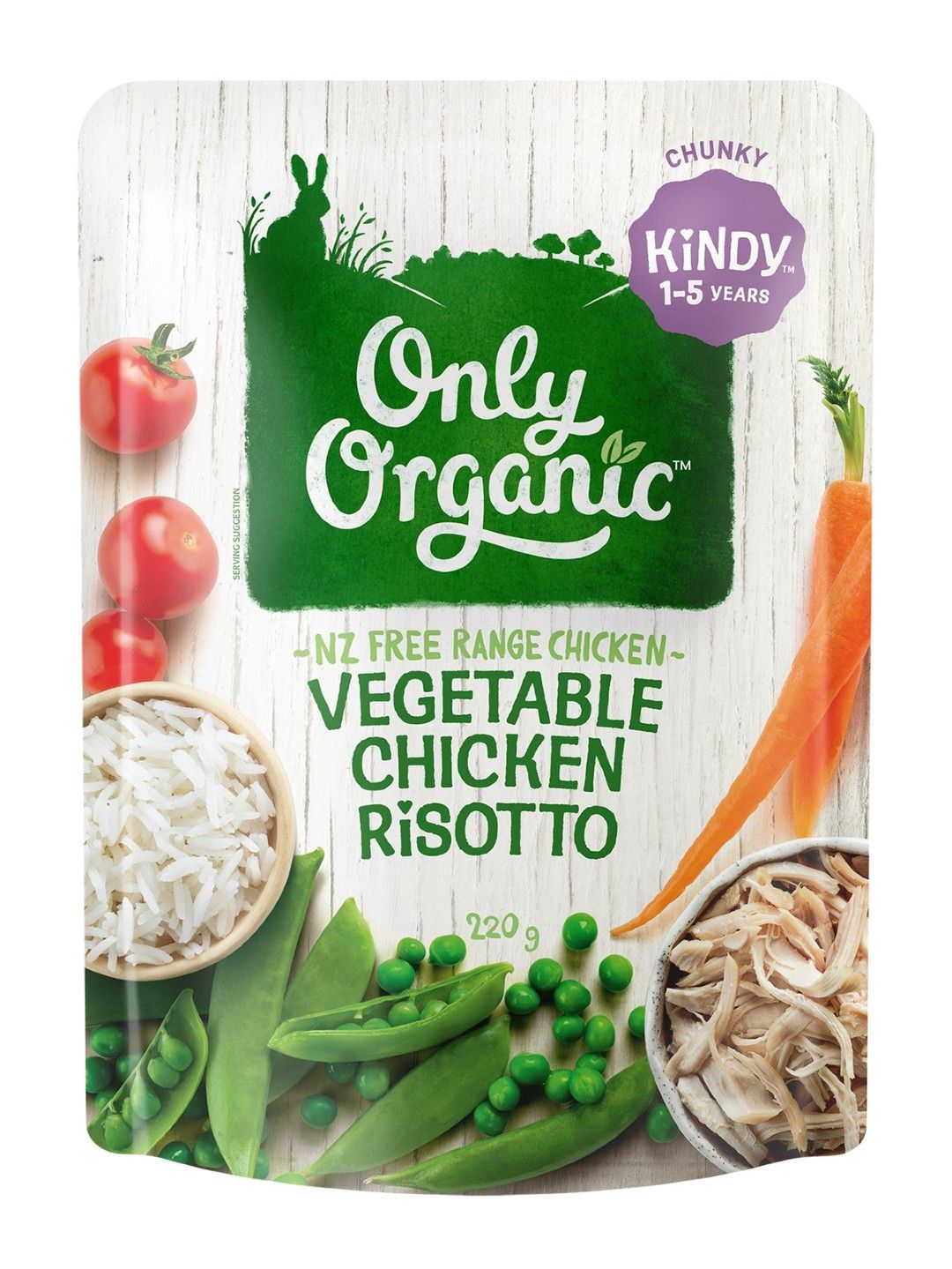 Only Organic Vegetable Chicken Risotto (1-5yrs) (220g) (No Color- Image 1)