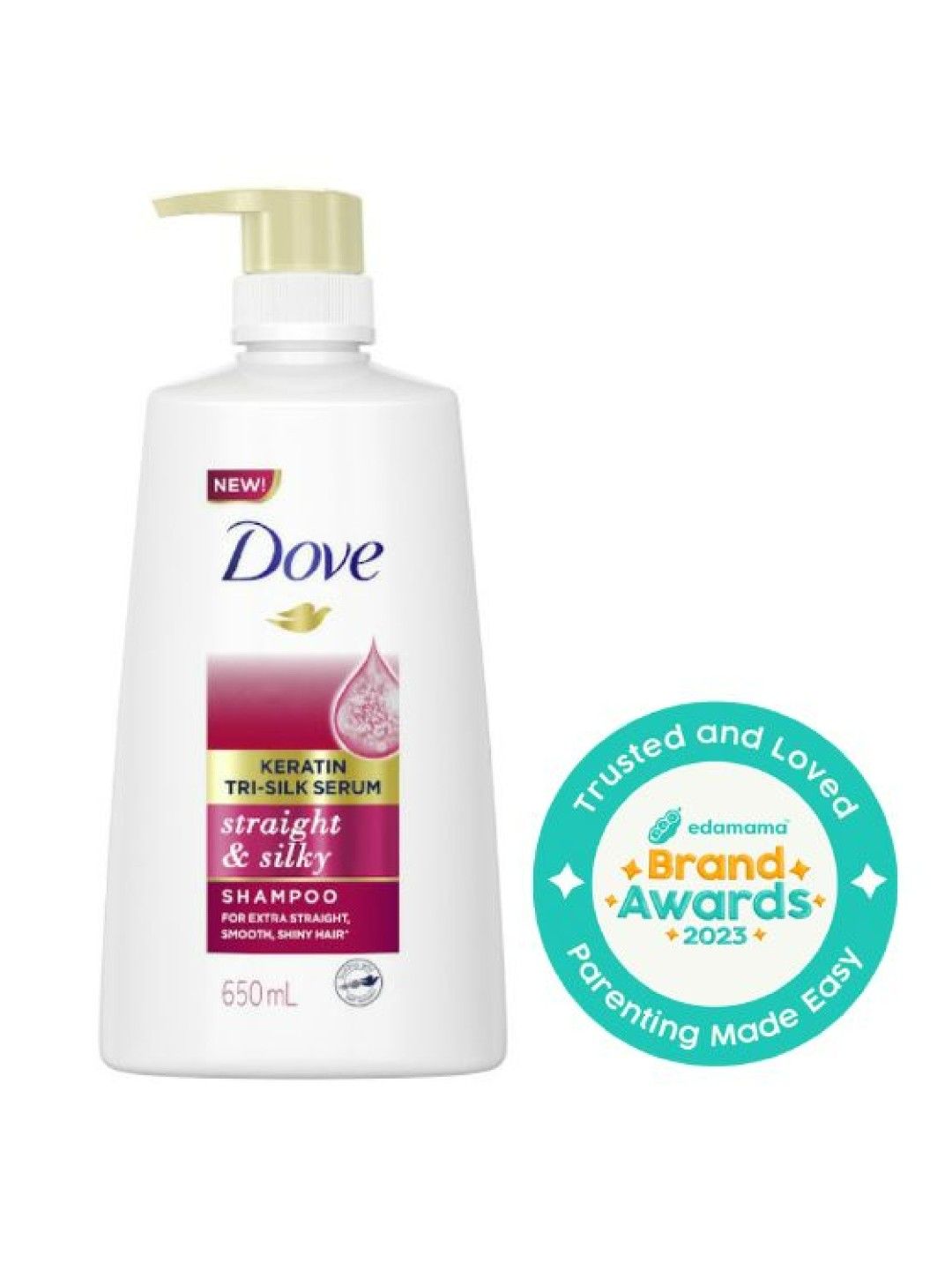 Dove Shampoo Straight & Silky (650ml)