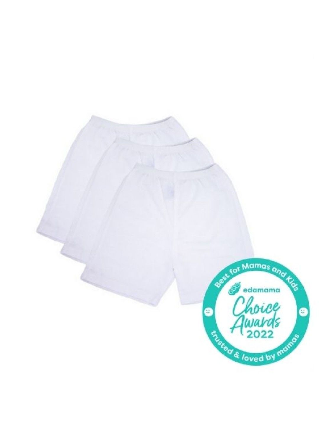 BestCare Infant Shorts Pack of 3 (White- Image 1)