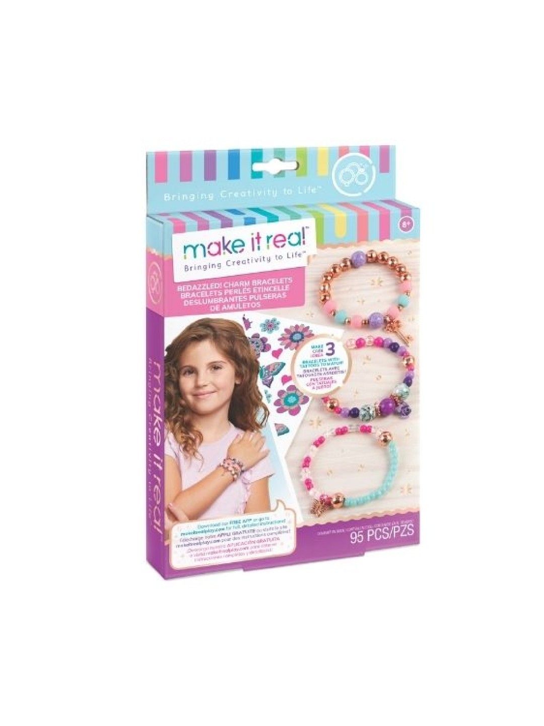 Make It Real Bedazzled! Charm Bracelets - Blooming Creativity (No Color- Image 3)