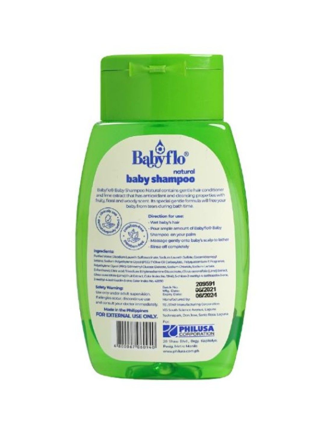 Babyflo Baby Shampoo Natural (125ml- Image 2)