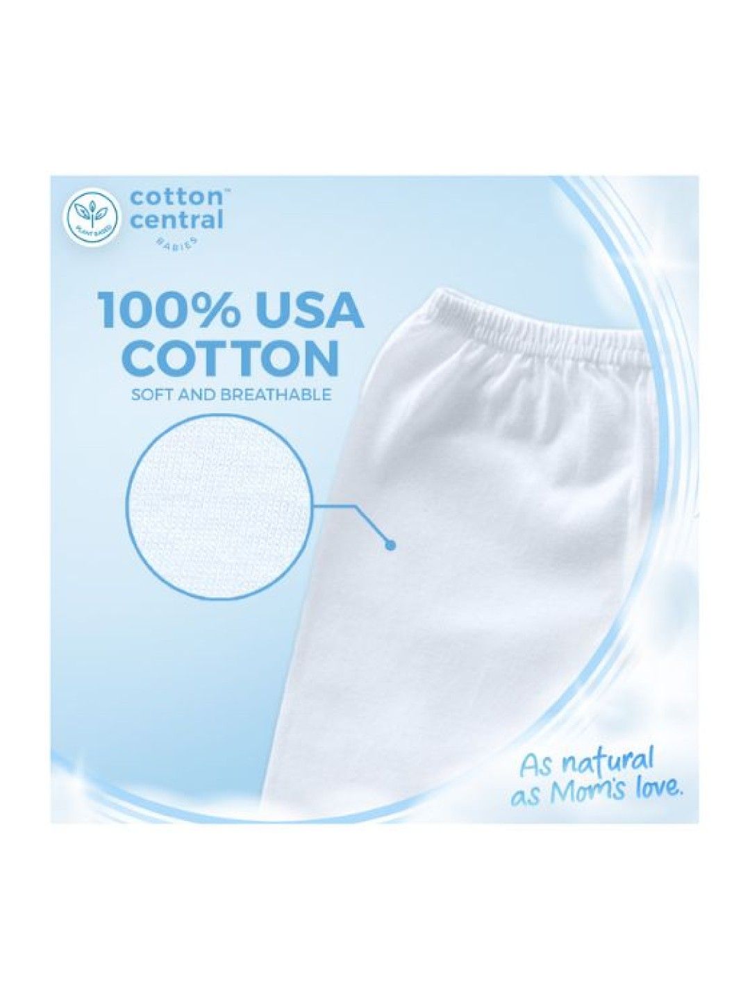 Cotton Central™ Pajama Pants 100% USA Cotton (3pcs) (Baby Blue- Image 3)