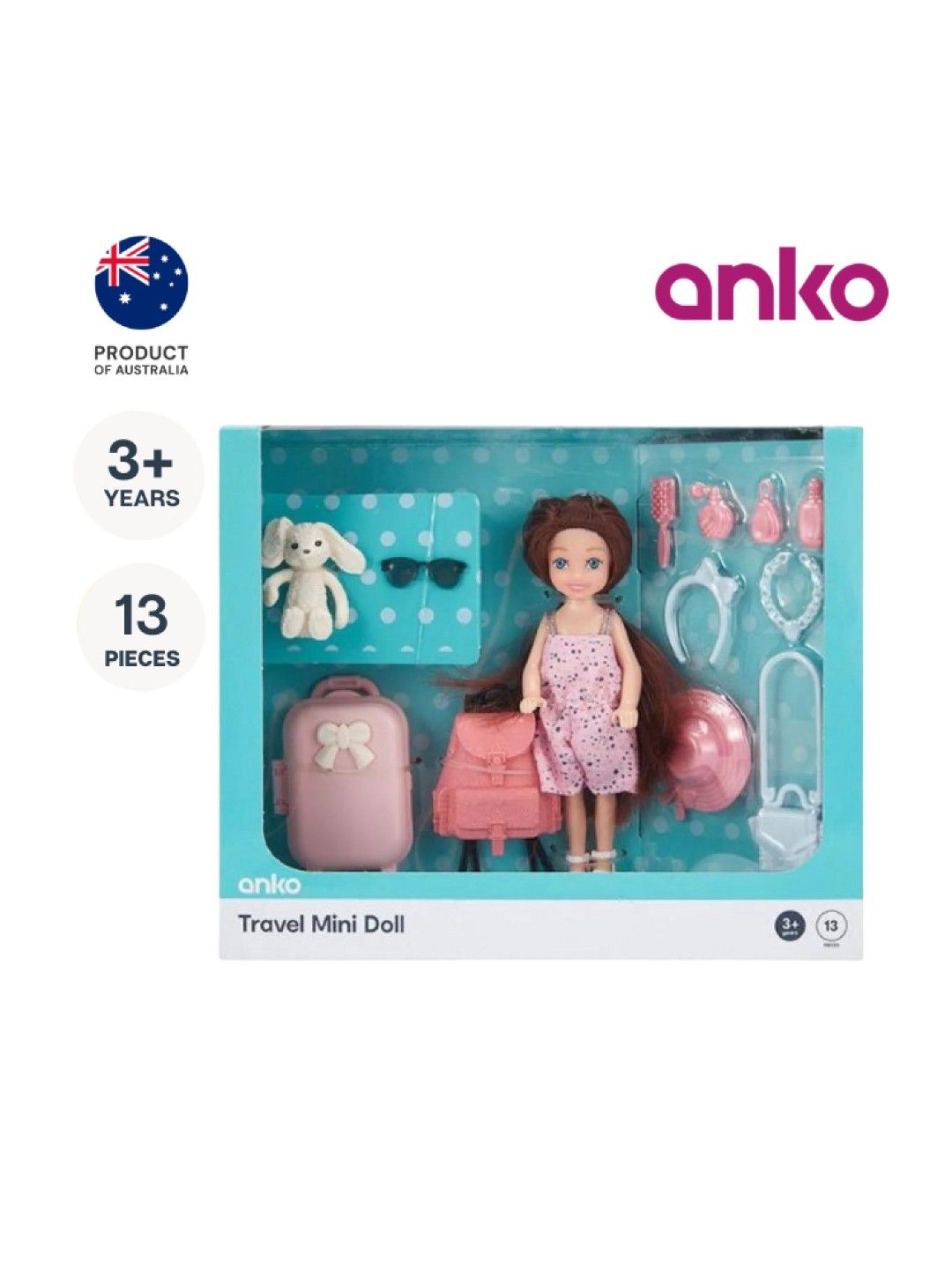 Anko 13-Piece Travel Mini Doll