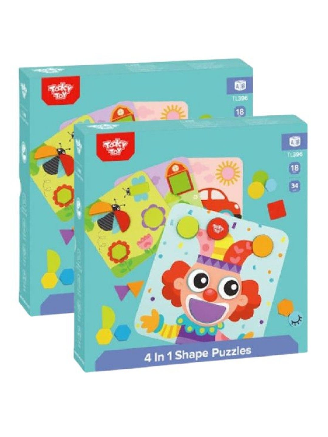 Tooky Toy [Buy 1 Take 1] 4 In 1 Shape Puzzles (No Color- Image 1)