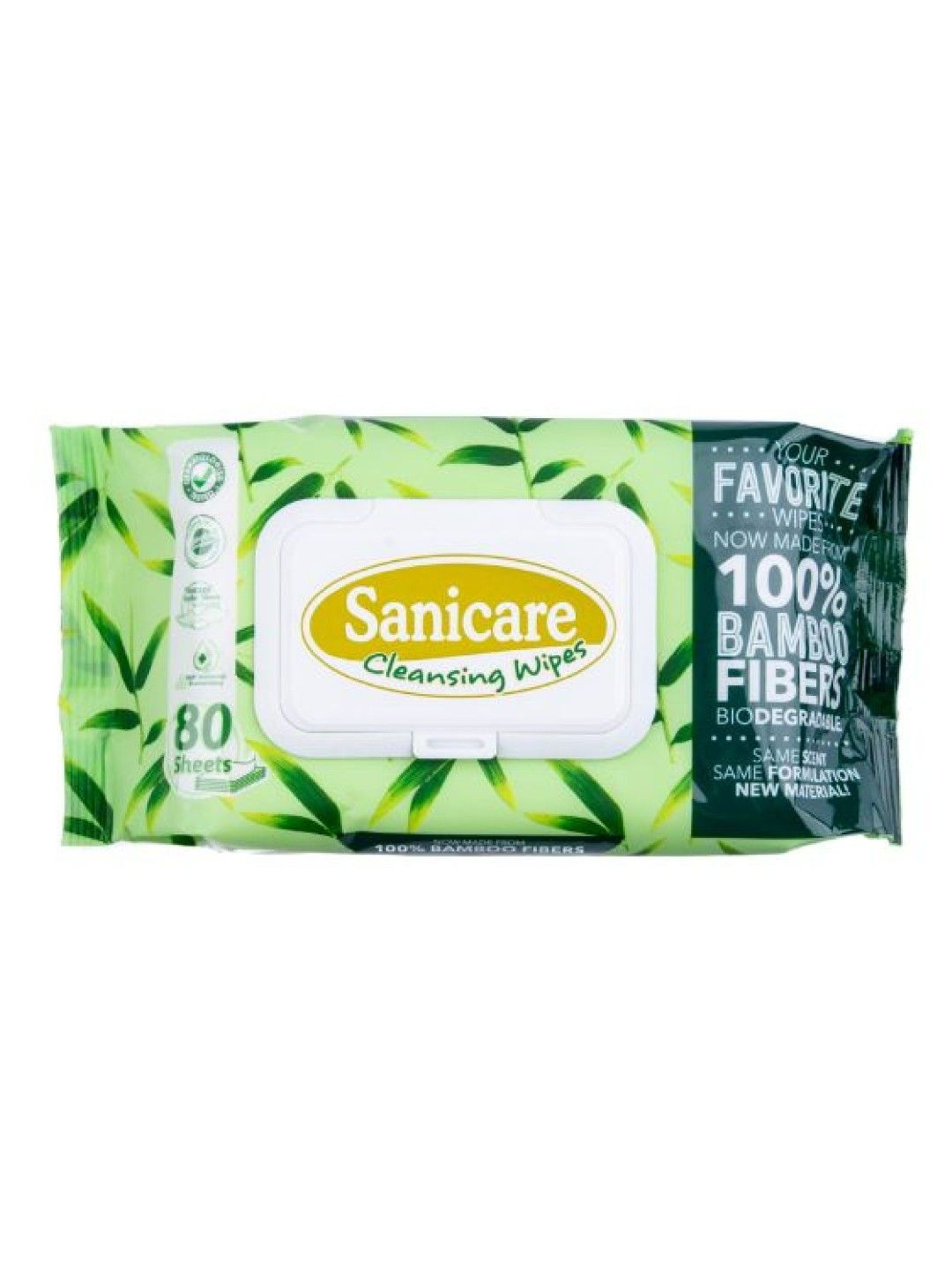 Sanicare Cleansing Wipes Eucalyptus Bamboo Fibre (80 sheets) (No Color- Image 1)