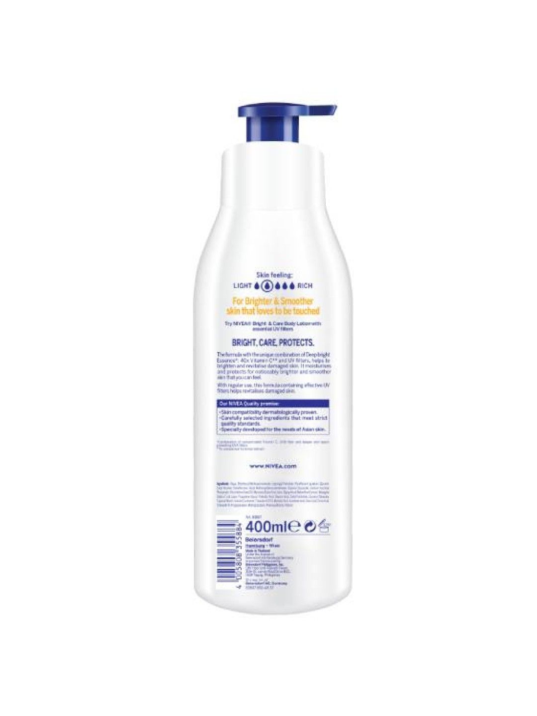 NIVEA Bright & Care Lotion w/ UV Filter 400ml (No Color- Image 2)