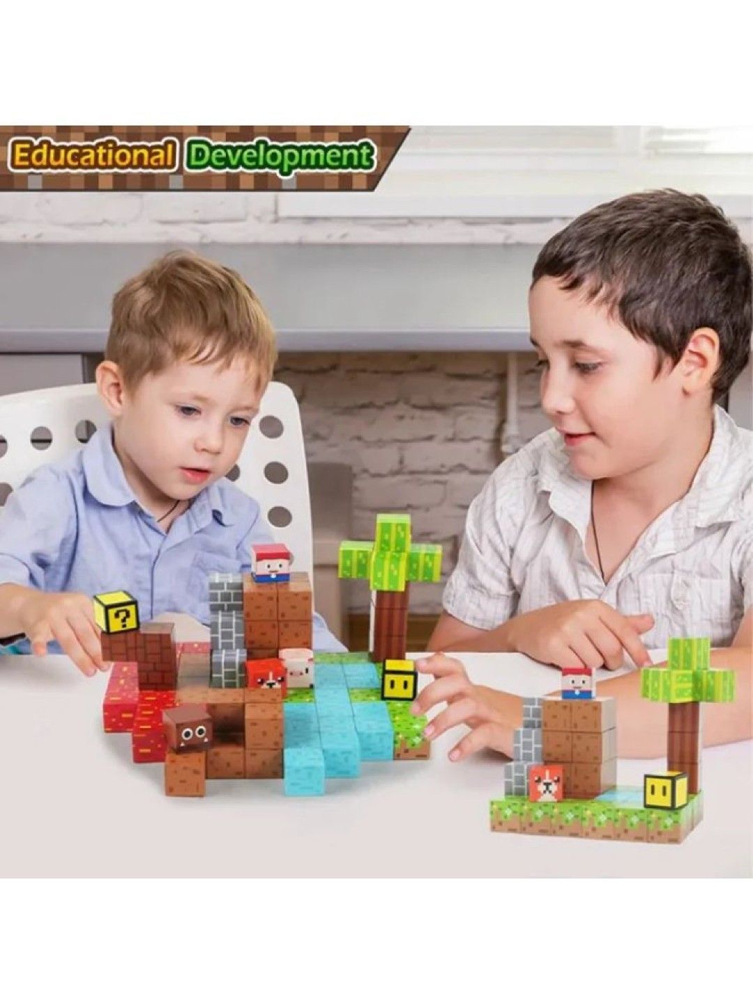 Magnetic Blocks Magnetic Building Blocks Educational Puzzle Toy 146pcs. (No Color- Image 4)