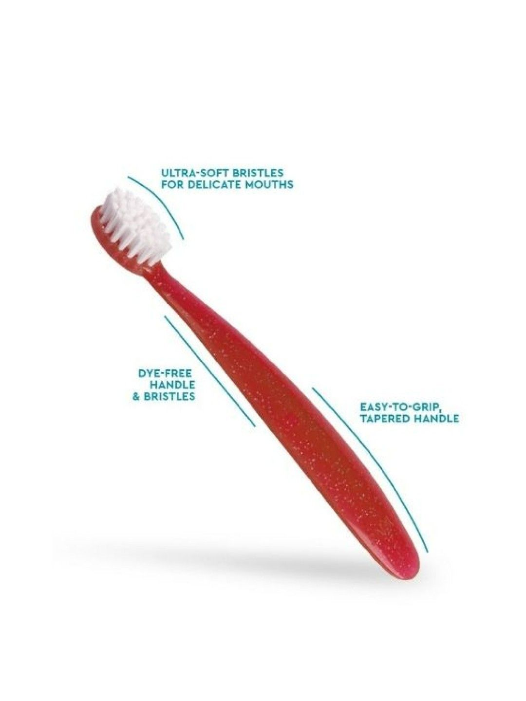 Radius Totz Toothbrush (18 months+) (Coral Sparkle/White- Image 3)