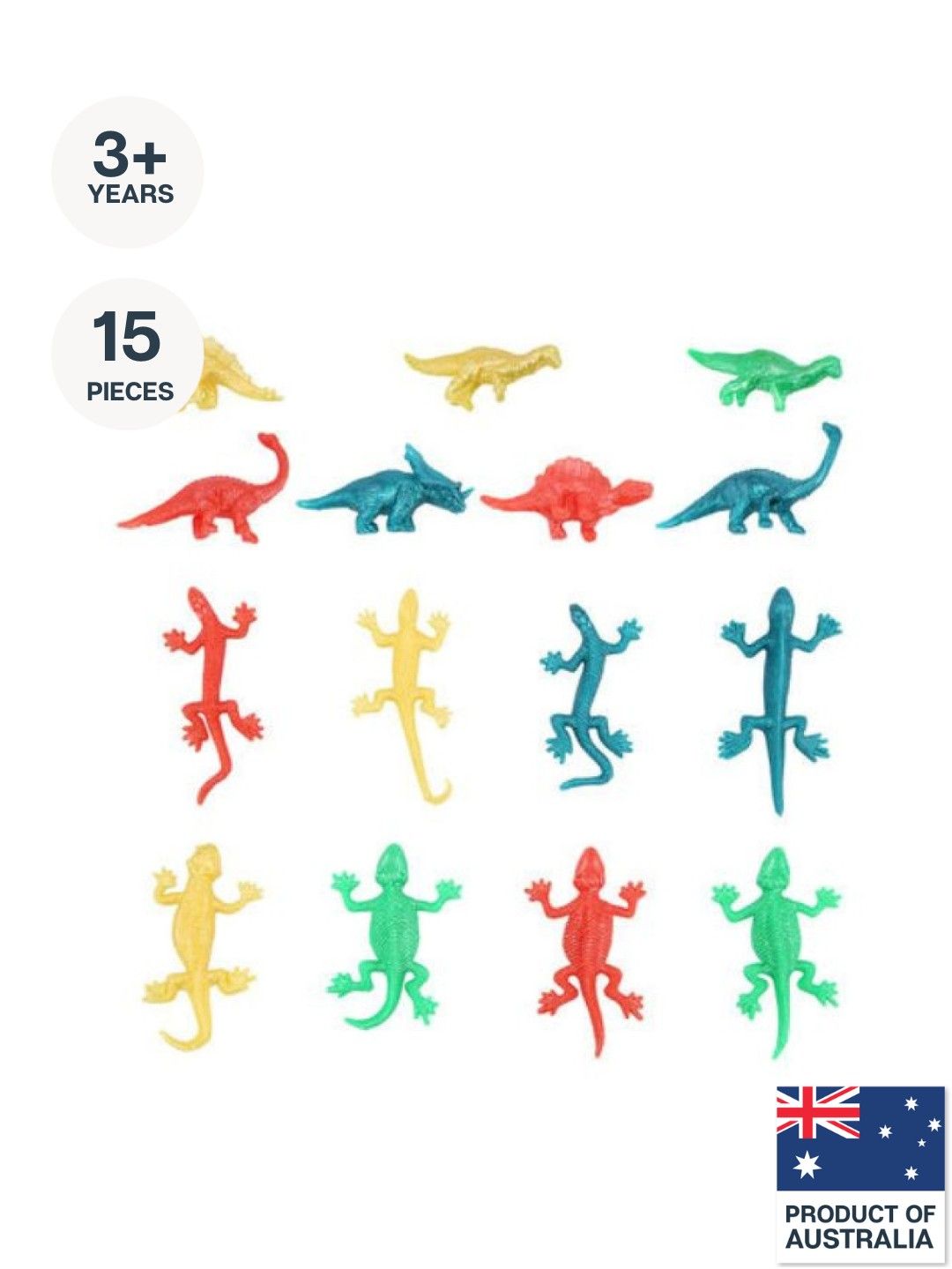 Anko 15-Piece Sticky & Stretchy Animals (No Color- Image 1)