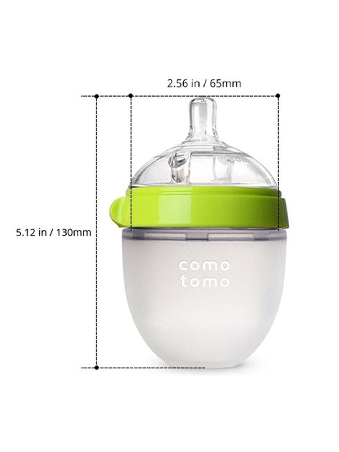 Comotomo Silicone Baby Bottle Green (5oz) (Green- Image 2)