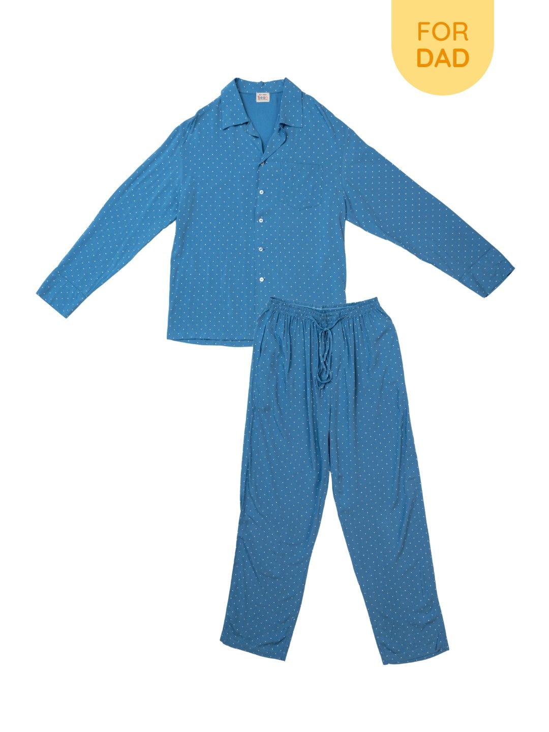 bean fashion Polka Dot Sleep Pajama Set for Dad (No Color- Image 1)