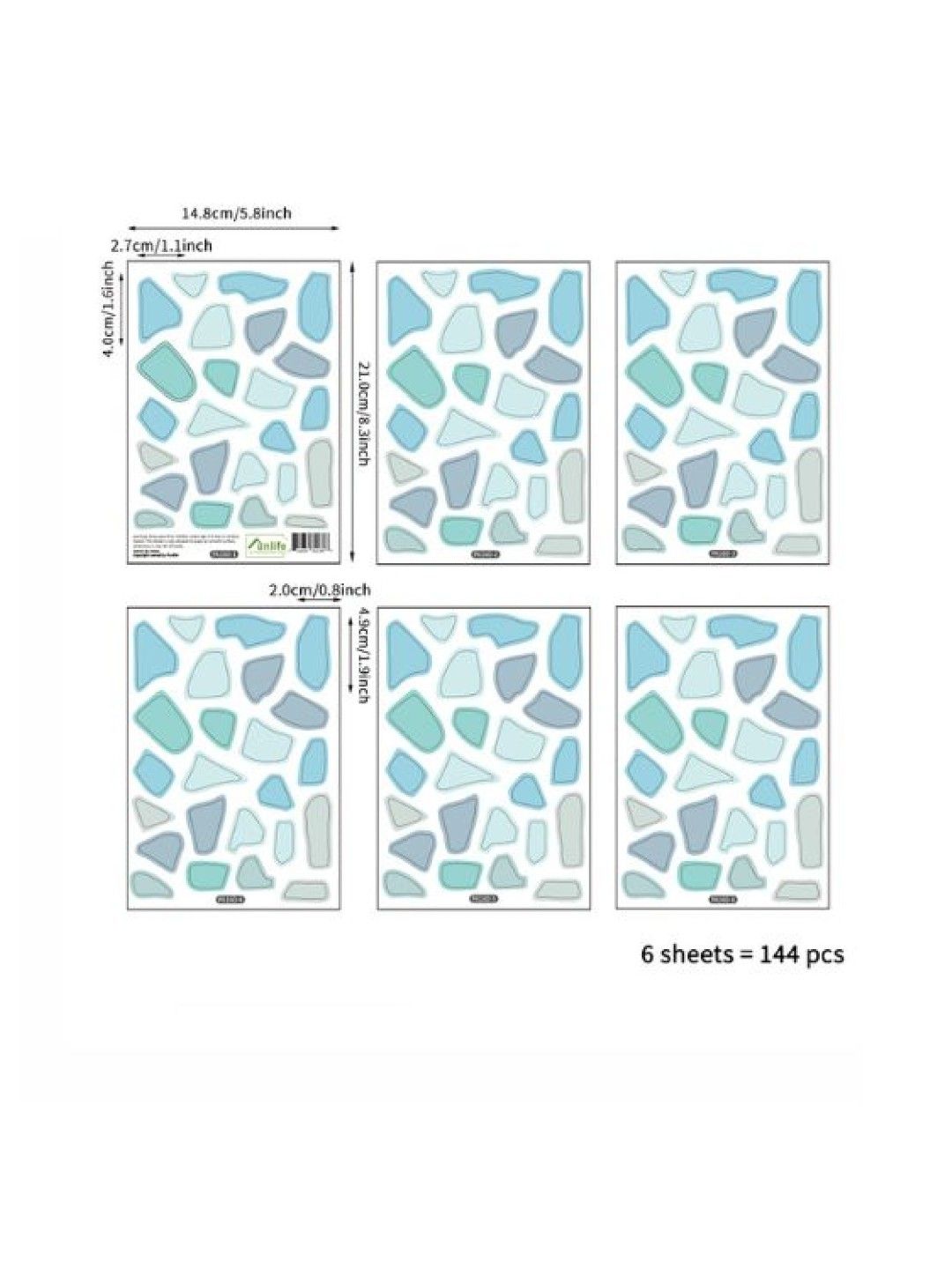 The Nurserie PH Terrazzo Blue Wall Decals Nursery Stickers