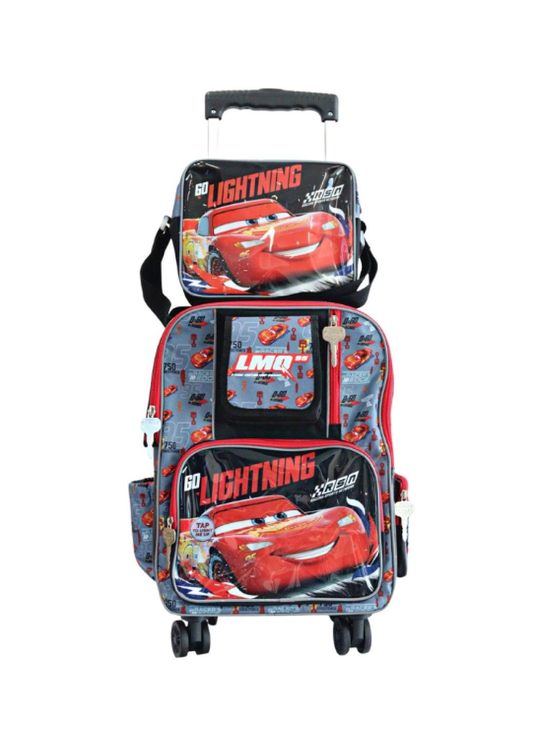 Disney Cars 16inch School Trolley Set (Red- Image 1)
