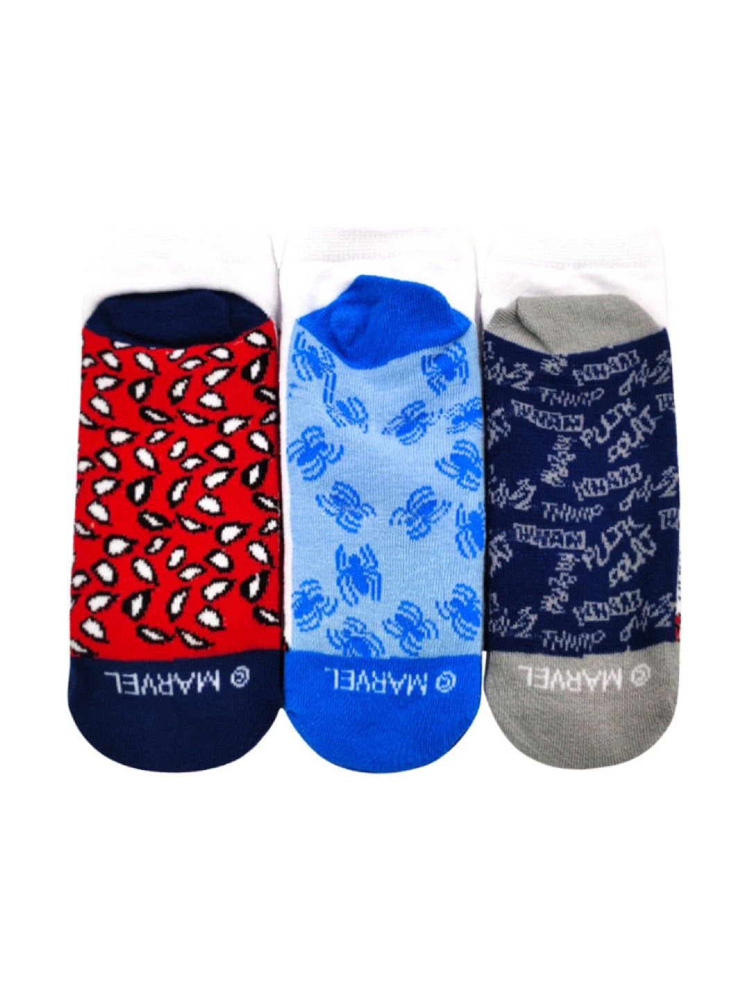 LIL LEGENDS Sneaker Socks (3-Pair Pack) - Spider-Man White Socks (No Color- Image 2)