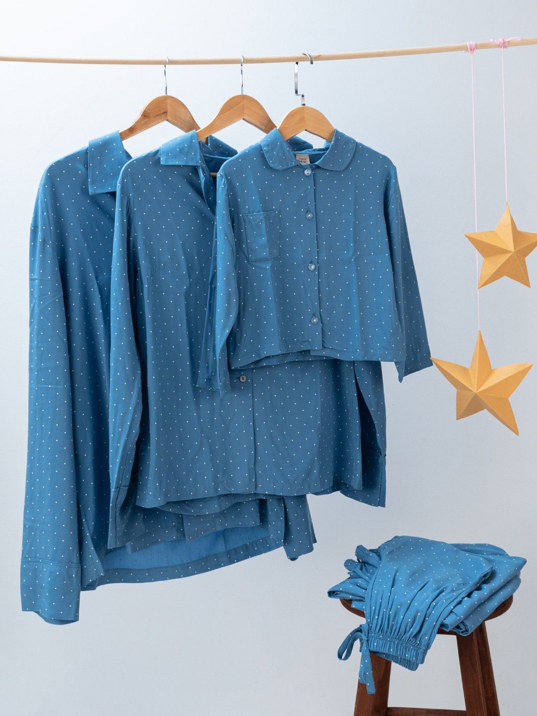 bean fashion Polka Dot Sleep Pajama Set for Dad (No Color- Image 4)