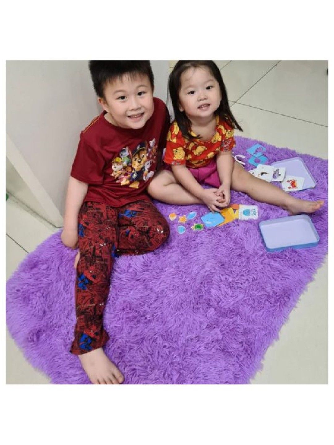 QT Hub Fluffy Antislip Rug Mat (Beige- Image 3)