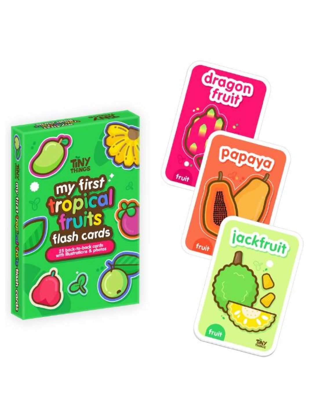 Tiny Buds My First Tropical Fruits Flash Cards (No Color- Image 1)